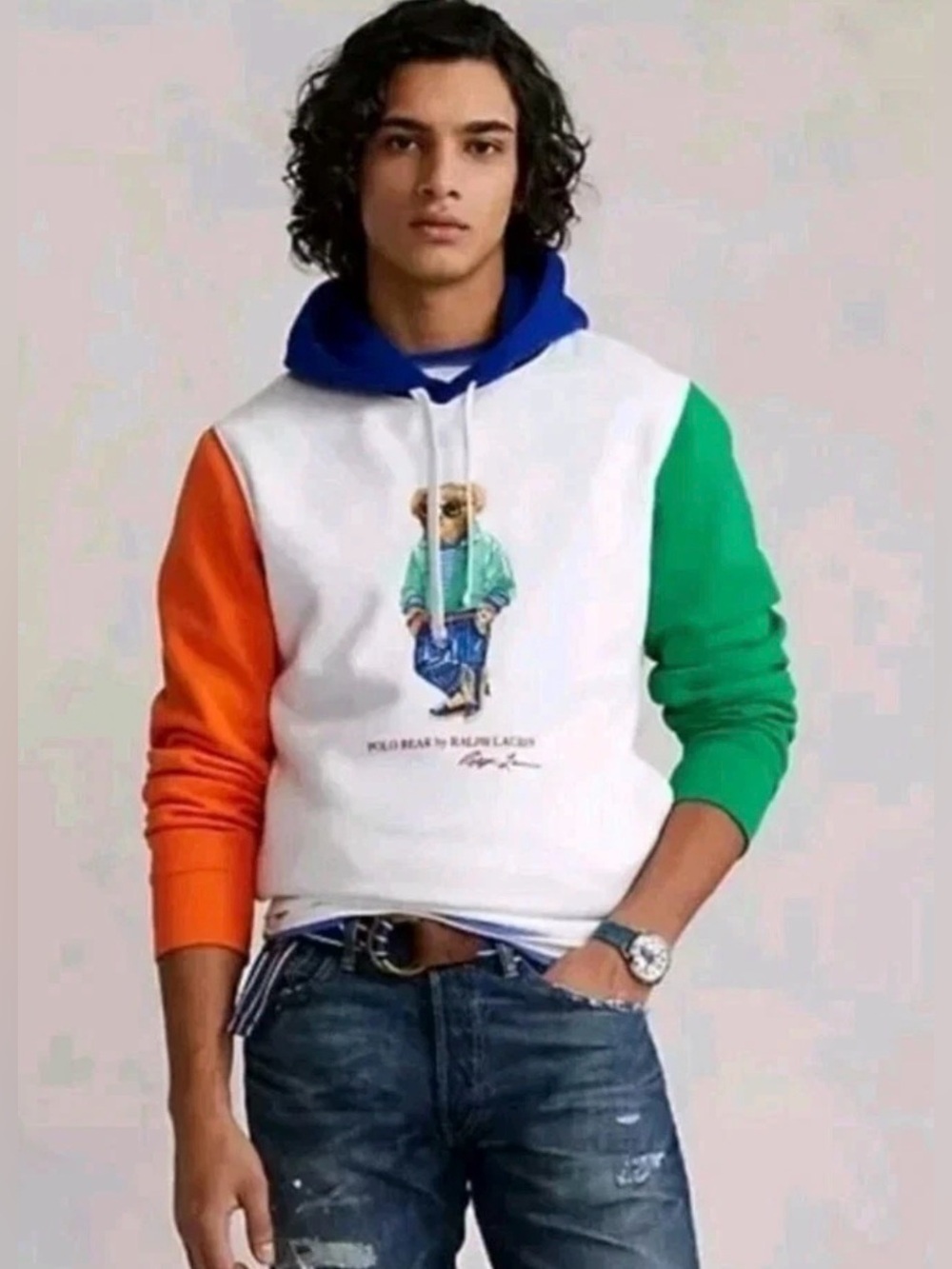 Polo Ralph Lauren Polo Bear Colour block Hoodie NWT Size L